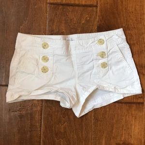 White Express shorts